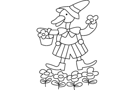 Coloriage Canard20 – 10doigts.fr