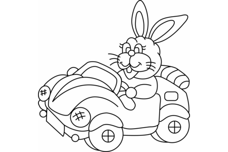 Coloriage Lapin 01 – 10doigts.fr