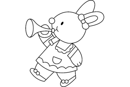 Coloriage Lapin 06 – 10doigts.fr