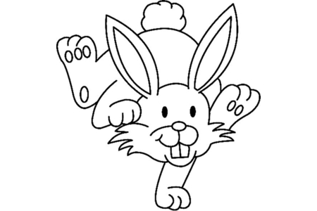 Coloriage Lapin 11 – 10doigts.fr