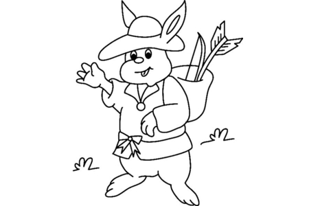 Coloriage Lapin 19 – 10doigts.fr