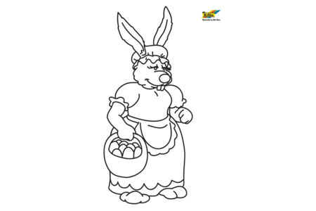 Coloriage Lapin 57 – 10doigts.fr
