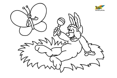 Coloriage Lapin 80 – 10doigts.fr