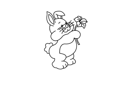 Coloriage Lapin03 – 10doigts.fr