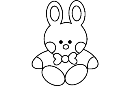 Coloriage Lapin05 – 10doigts.fr