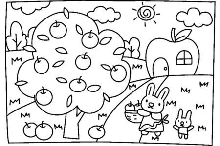 Coloriage Lapin08 – 10doigts.fr