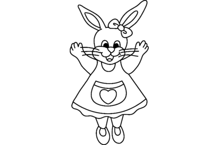 Coloriage Lapin14 – 10doigts.fr