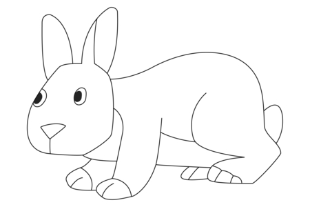 Coloriage Lapin21 – 10doigts.fr