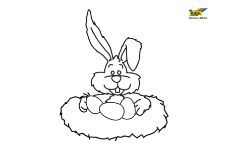 Coloriage Lapin69 – 10doigts.fr