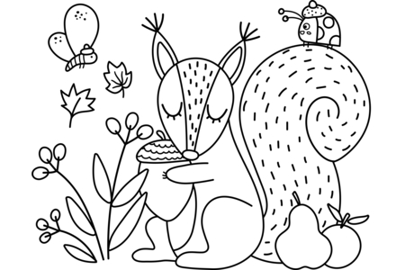 Coloriage Animaux-foret11 – 10doigts.fr