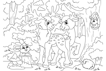 Coloriage Animaux-foret12 – 10doigts.fr