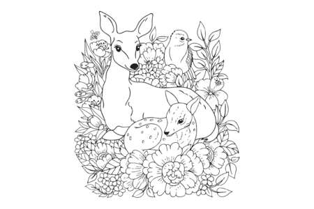 Coloriage Animaux-foret6 – 10doigts.fr