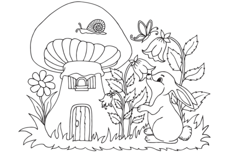 Coloriage Animaux-foret7 – 10doigts.fr