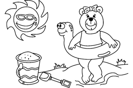 Coloriage Ourson 002 – 10doigts.fr