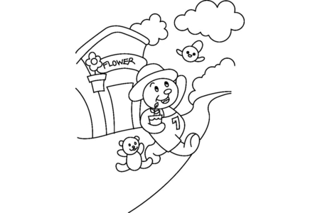 Coloriage Ourson 005 – 10doigts.fr