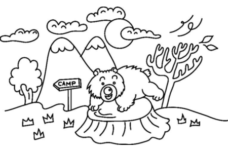 Coloriage Ourson 008 – 10doigts.fr
