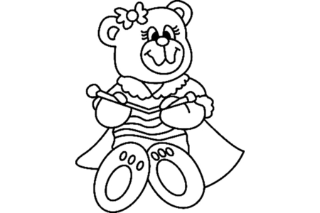 Coloriage Ourson 016 – 10doigts.fr