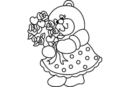 Coloriage Ourson 022 – 10doigts.fr