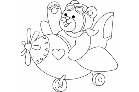 Coloriage Ourson 024 – 10doigts.fr