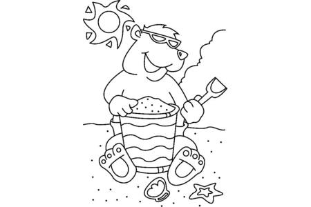 Coloriage Ourson 031 – 10doigts.fr