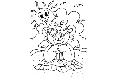 Coloriage Ourson 032 – 10doigts.fr