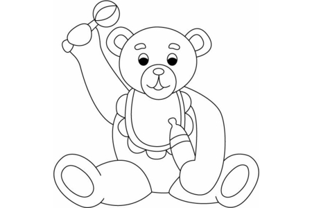 Coloriage Ourson 033 – 10doigts.fr