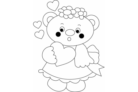 Coloriage Ourson 035 – 10doigts.fr