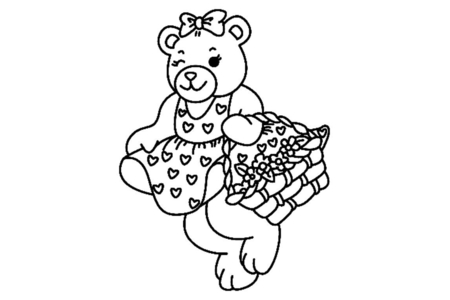 Coloriage Ourson 039 – 10doigts.fr