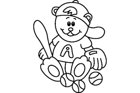 Coloriage Ourson 040 – 10doigts.fr