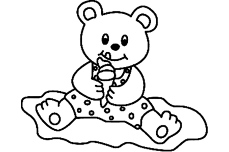 Coloriage Ourson 041 – 10doigts.fr