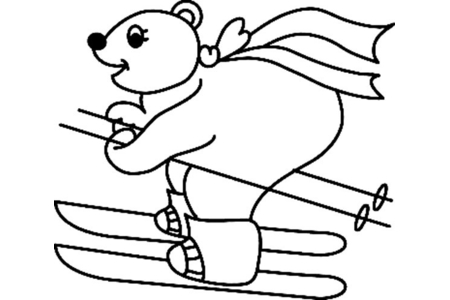 Coloriage Ourson 047 – 10doigts.fr