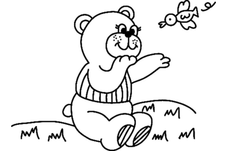 Coloriage Ourson 048 – 10doigts.fr