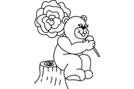 Coloriage Ourson 050 – 10doigts.fr