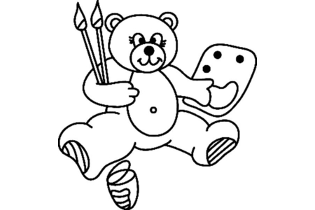 Coloriage Ourson 054 – 10doigts.fr