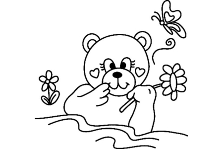 Coloriage Ourson 058 – 10doigts.fr