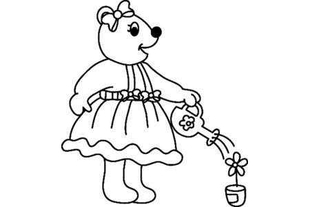 Coloriage Ourson 060 – 10doigts.fr