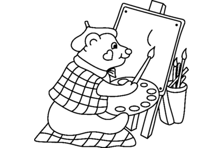 Coloriage Ourson 064 – 10doigts.fr