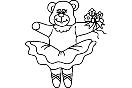 Coloriage Ourson 065 – 10doigts.fr