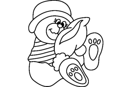 Coloriage Ourson 069 – 10doigts.fr