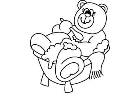 Coloriage Ourson 070 – 10doigts.fr