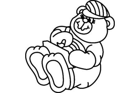 Coloriage Ourson 071 – 10doigts.fr