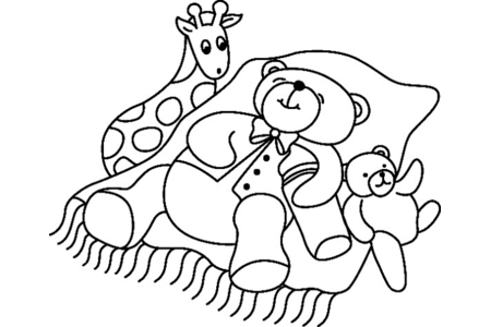 Coloriage Ourson 072 – 10doigts.fr