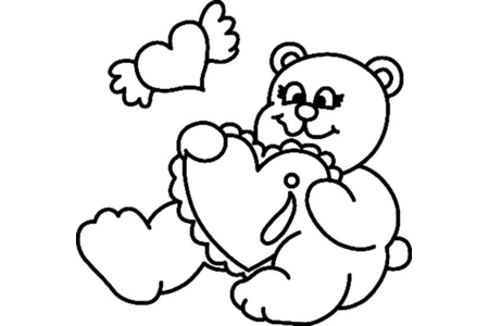 Coloriage Ourson 077 – 10doigts.fr