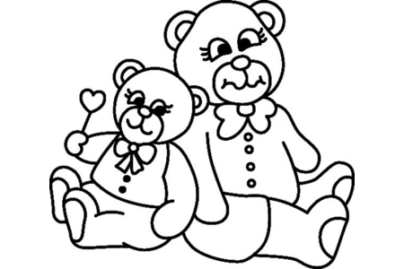 Coloriage Ourson 078 – 10doigts.fr