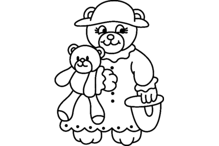 Coloriage Ourson 080 – 10doigts.fr