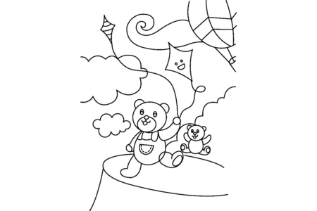 Coloriage Ourson 082 – 10doigts.fr