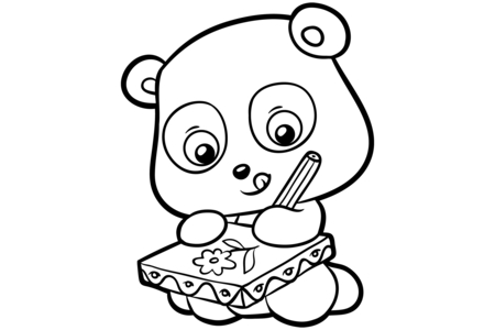 Coloriage Ourson 084 – 10doigts.fr