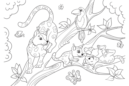 Coloriage Animaux-jungle8 – 10doigts.fr
