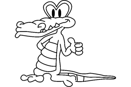 Coloriage Crocodile 02 – 10doigts.fr