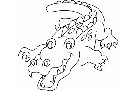 Coloriage Crocodile 03 – 10doigts.fr